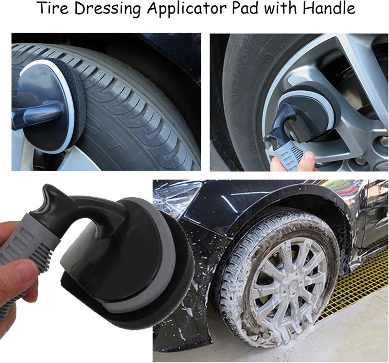 Szehap Tire Shine Applicator, 2 Pack Tire Dressing Applicator Pad - Image 5